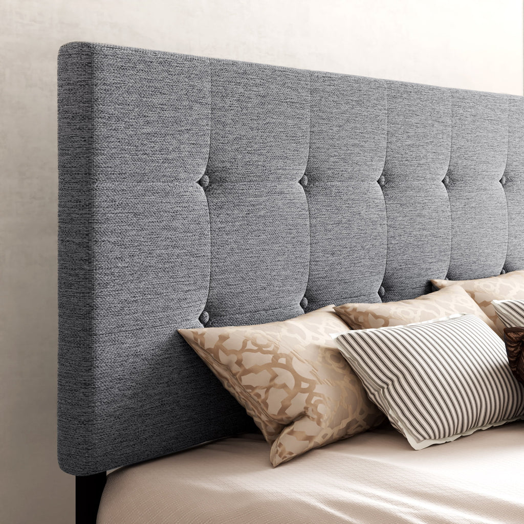 Light Grey Queen Platform Bed Frame with 4 Drawers Storage T1156