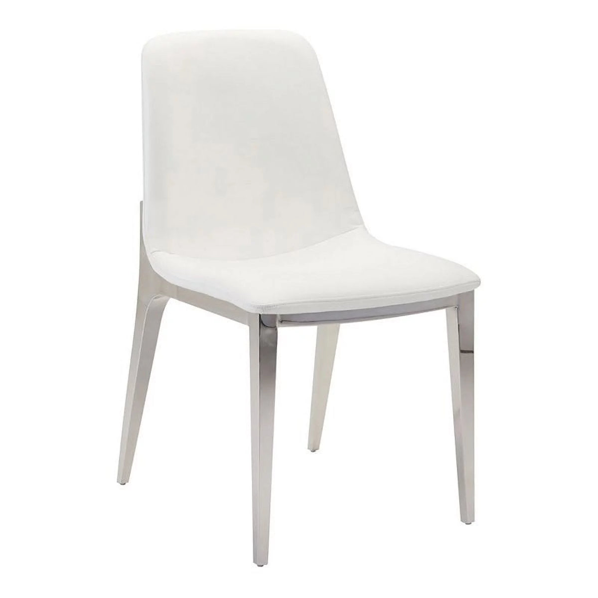 White Faux Leather Dining Chair Set of 2 P645819