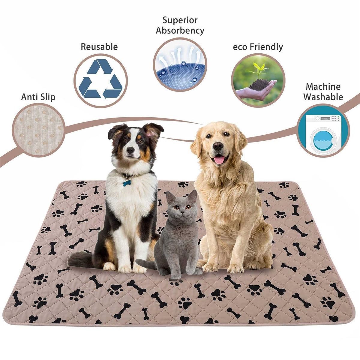 Washable Non-Slip Puppy Pads B479