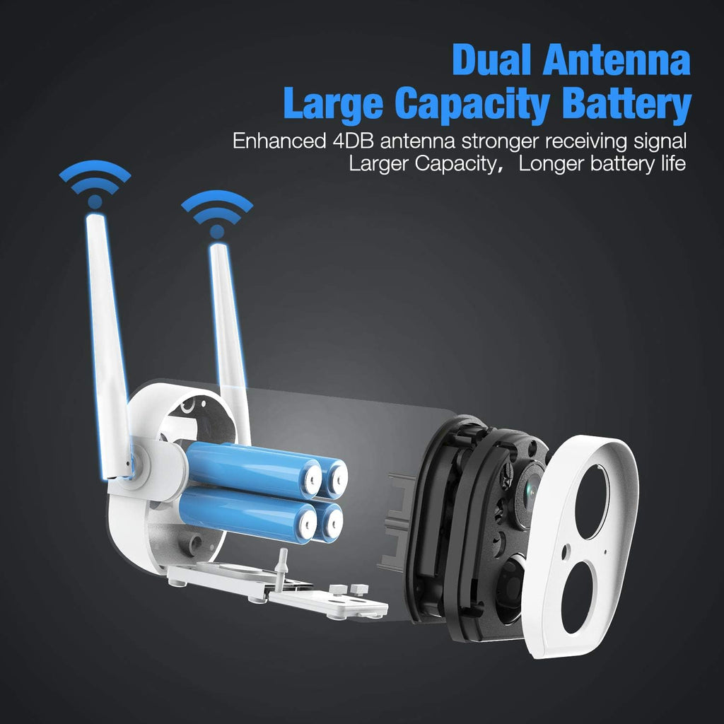 1080P Wireless Solar Security Camera with Night Vision J763698