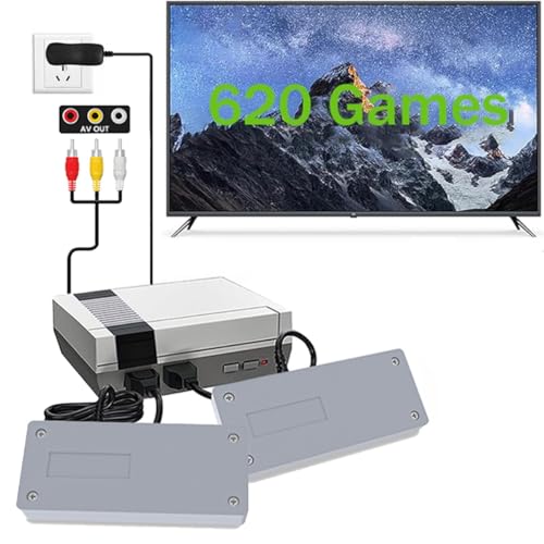 Grey Retro Game Console with 620 Classic Games T11748