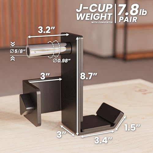 J-Hooks for Power and Squat Racks, 2x2, 2x3 and 3x3, Sold in Pairs J5024