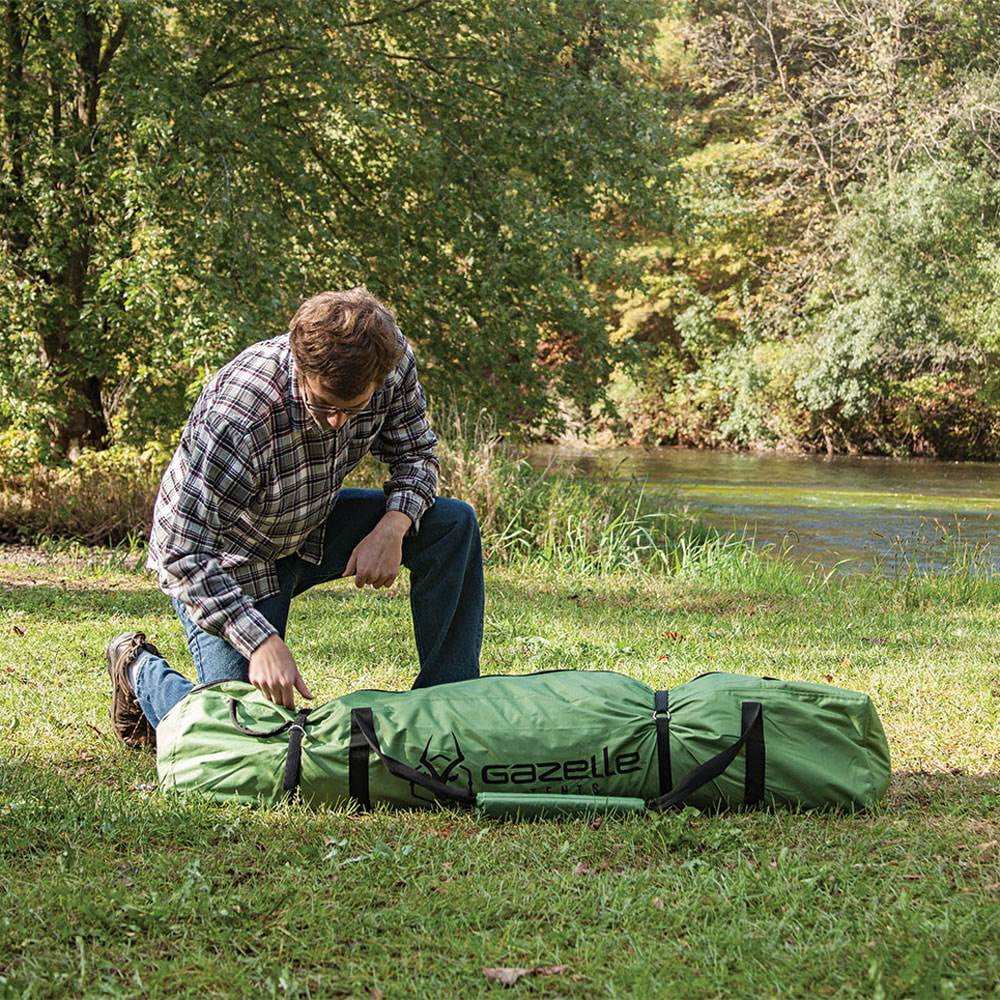 Green Pop Up Hub 4 Person Camping Tent Q4871