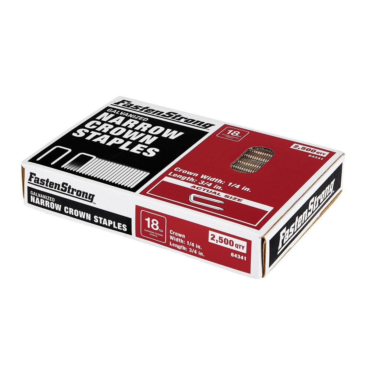18 GA 1/4 in. Crown 3/4 in. Galvanized Staples, 2500 Piece T622691