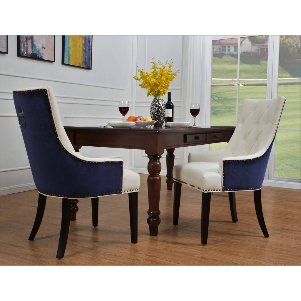 Button Tufted PU Leather Dining Side Chair X2842