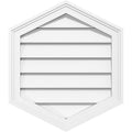 38x22W x 38x22H Vertical Peaked Surface Mount PVC Gable Vent W388
