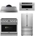 36 Electric Range, Range Hood, Refrigerator and Microwave B26042