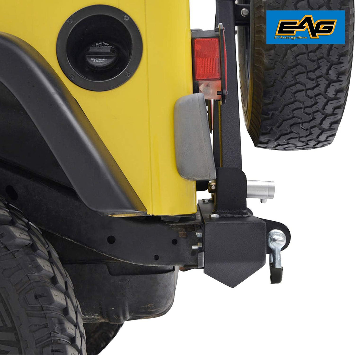 Rear Bumper with Tire Carrier and Hitch Receiver for Wrangler H5298