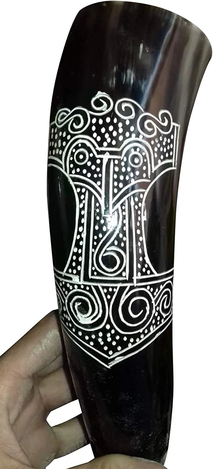 Large Viking Drinking Horn with Stand G991940