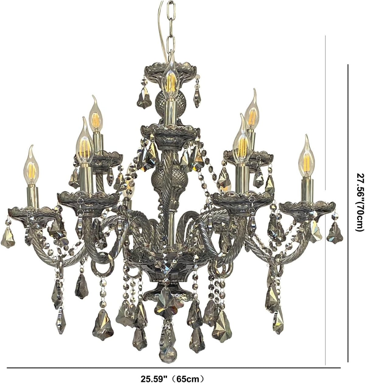 K9 Crystal Chandelier, Double Layer 9 Light Pendant Light Fixture Q881727