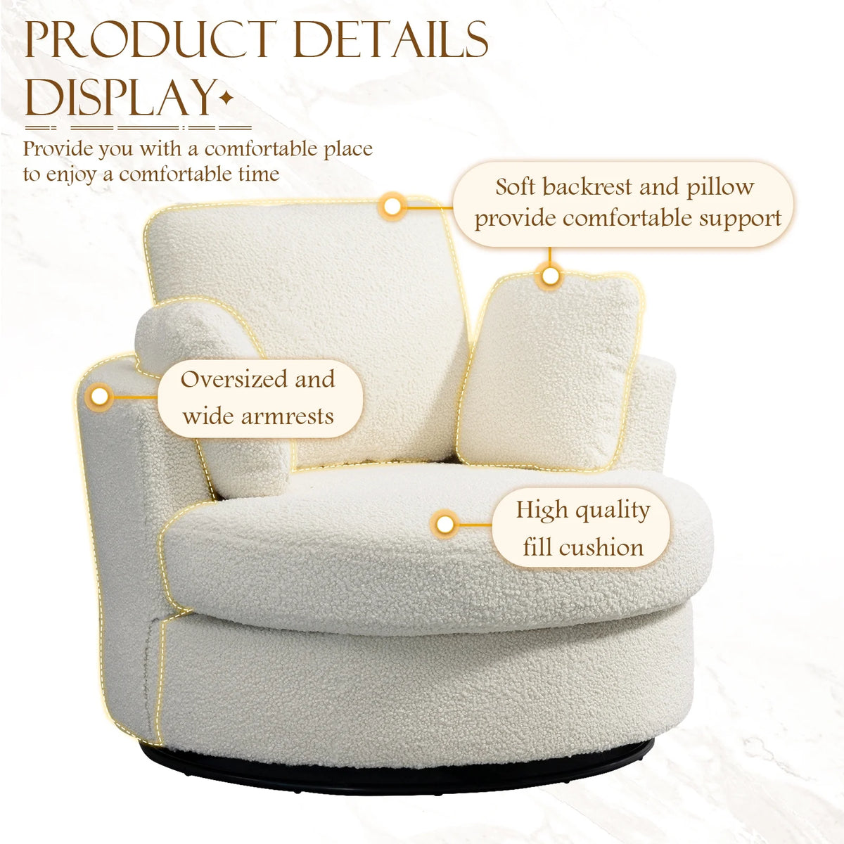 Sherpa Swivel Chair N4248