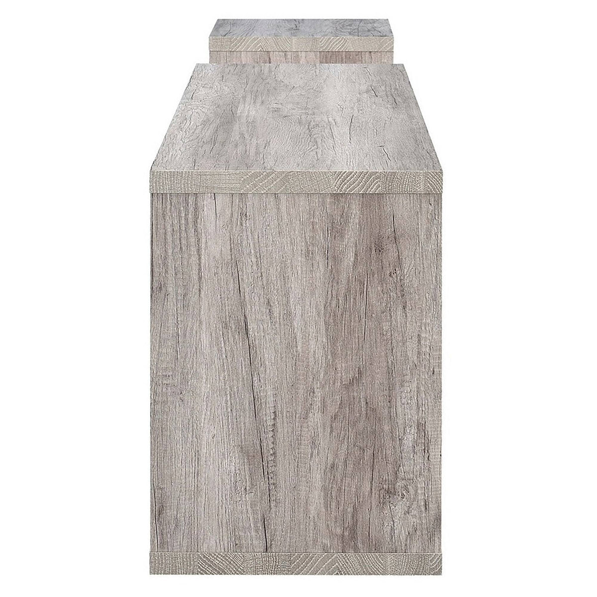 Grey Driftwood 2-Piece L-Shaped Bookcase Set Y14539