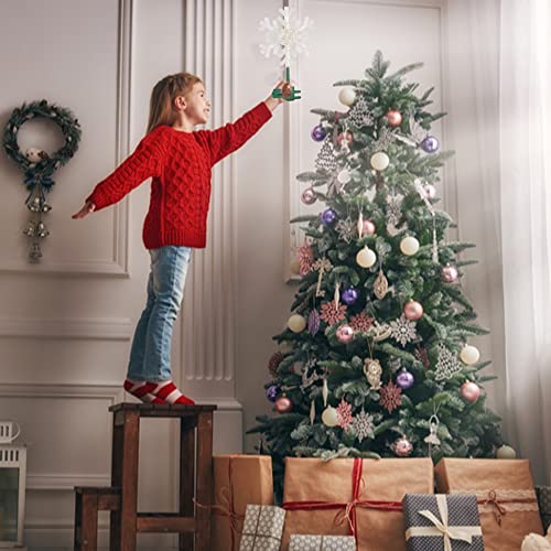 9 inch Lighted Christmas Tree Topper with 15 White LED Lights D21374