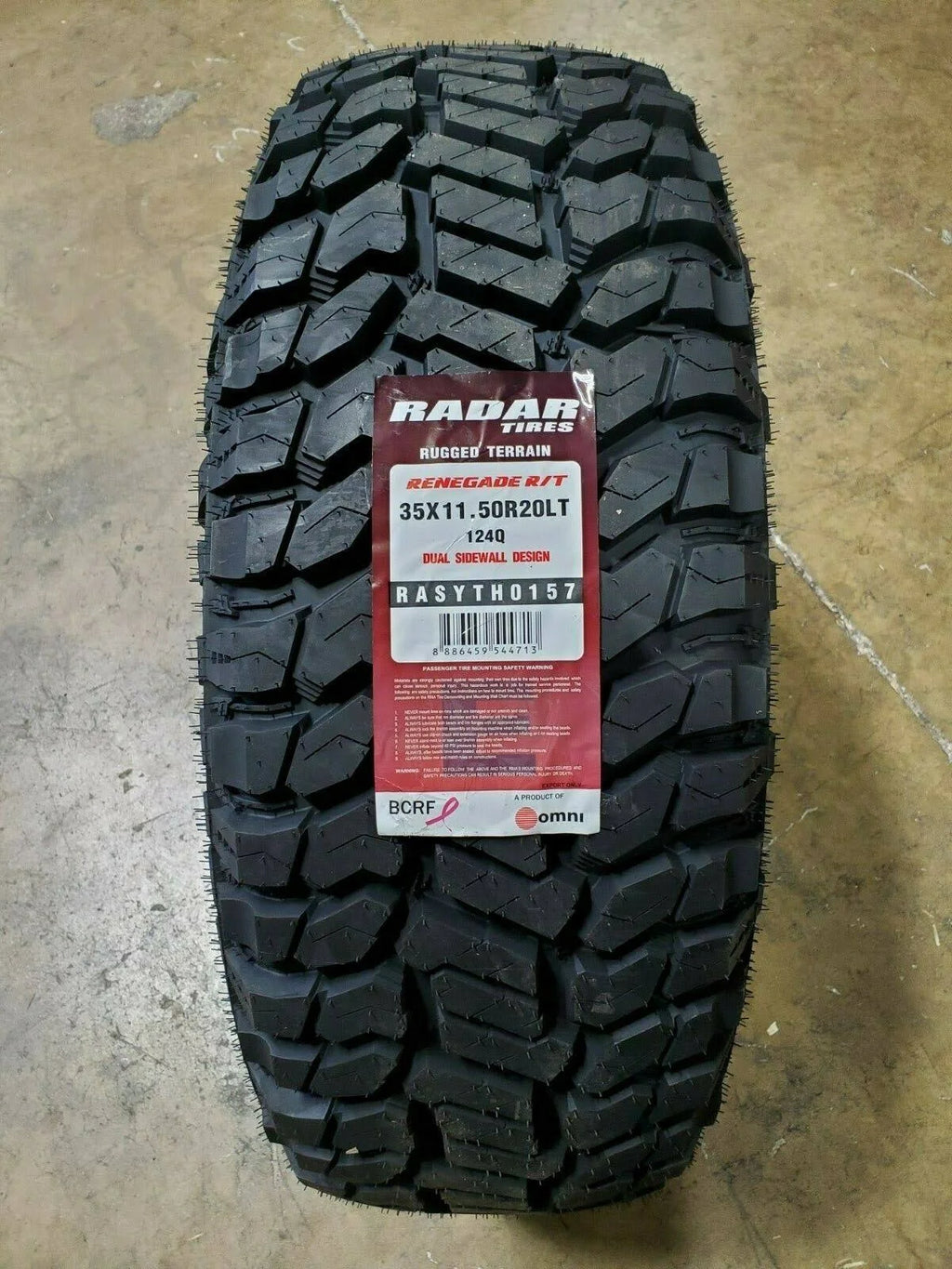 35x11.50R20LT 10PLY 124Q Load E Tire R720981