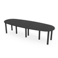 Oval Boat Shaped Conference Table with Power Modules Y744595