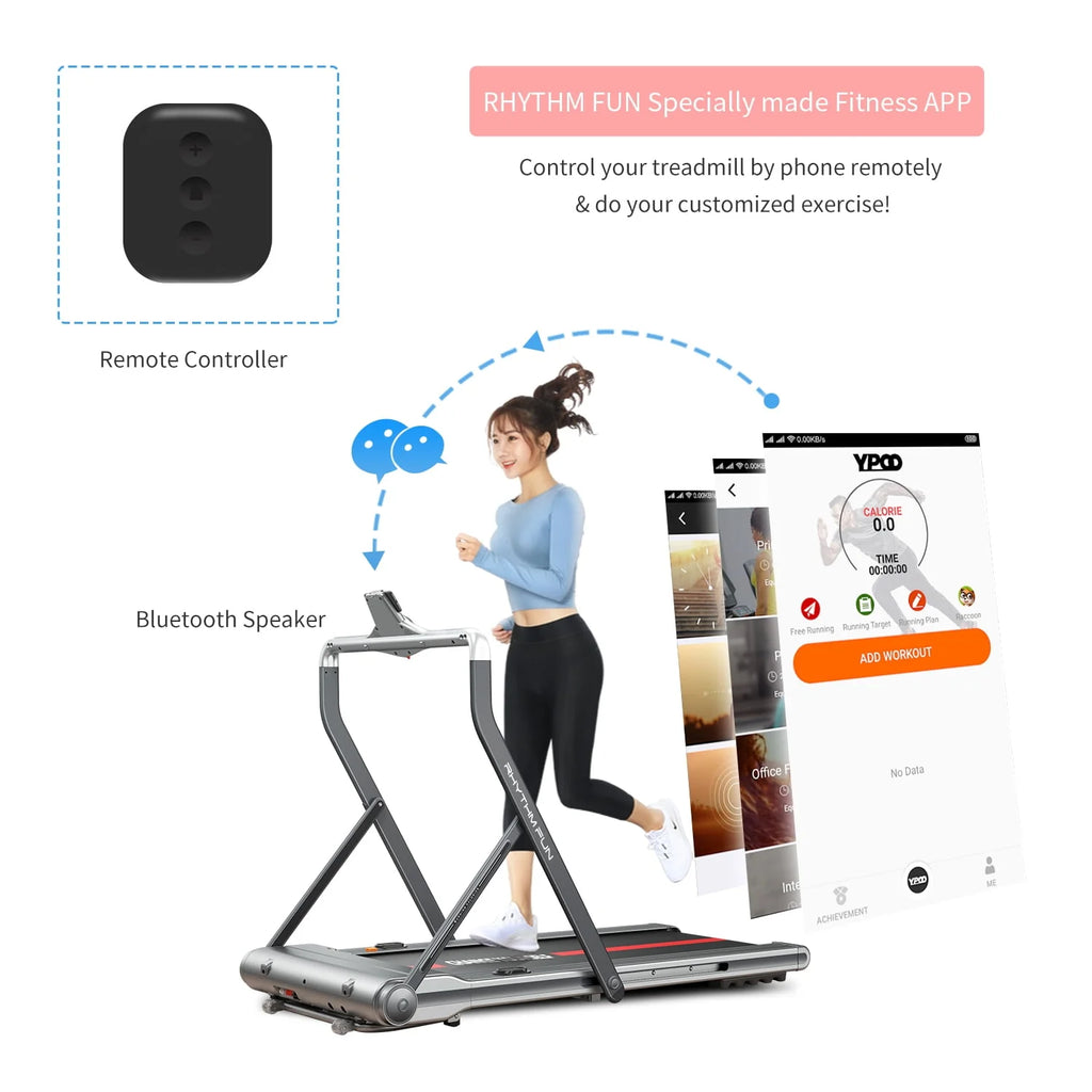 2 in 1 Folding Treadmill with 18 Wide Tread Belt L44395