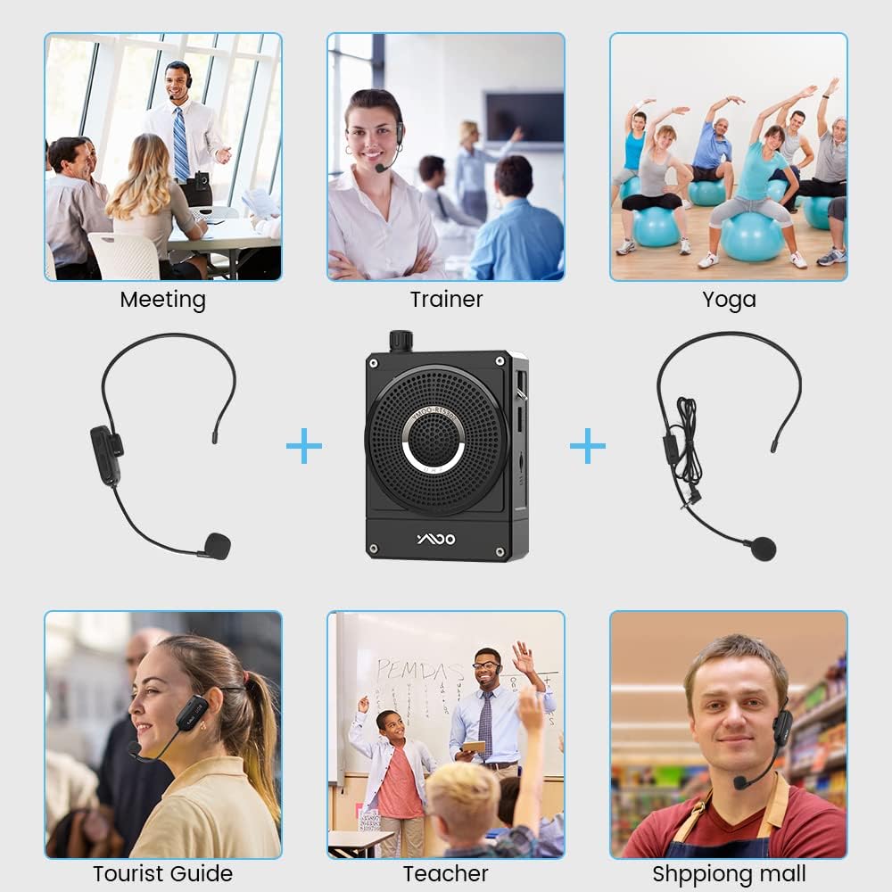 Voice Amplifier with Wireless Microphone Headset F8191