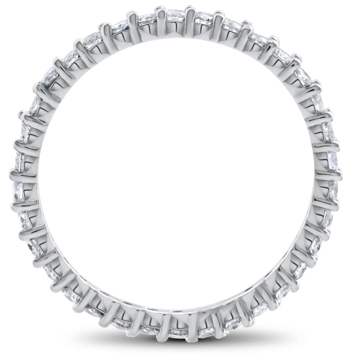 14k White Gold Diamond Eternity Wedding Ring C157