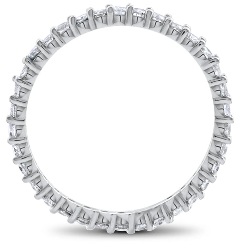 14k White Gold Diamond Eternity Wedding Ring C157