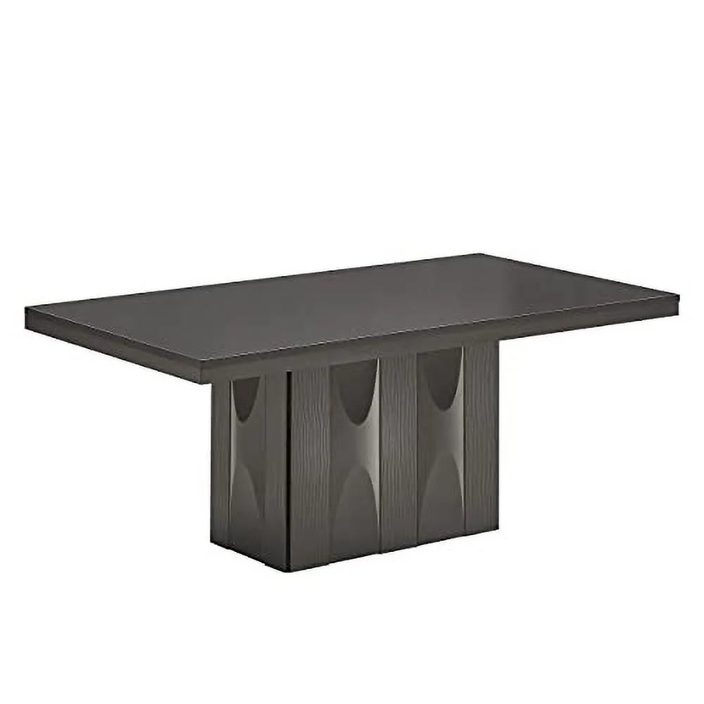 7-Piece Rectangular Pedestal Wood Dining Set V202941