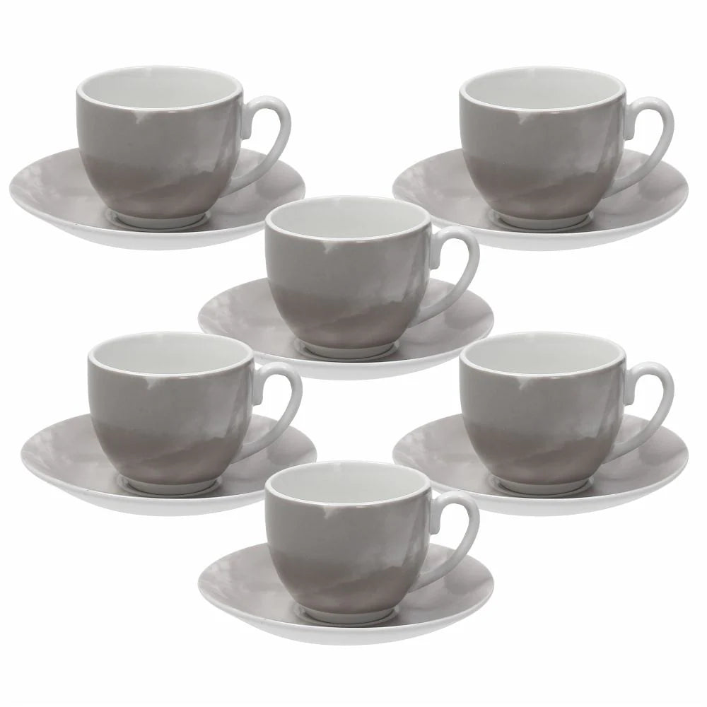 Beige Cup & Saucer Set of 6 A54339