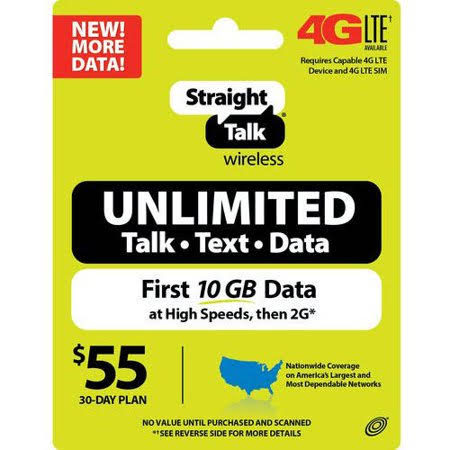 30-Day Unlimited Plan Prepaid Phone Card N45727