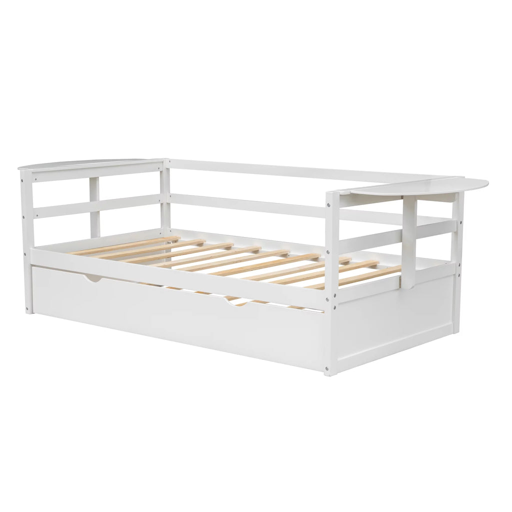 White Pine Wood Twin Size Daybed with Trundle E232971