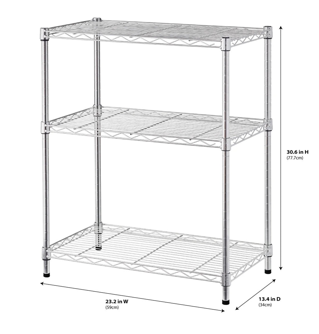 Chrome Wire 3-Tier 750lb Capacity U631460