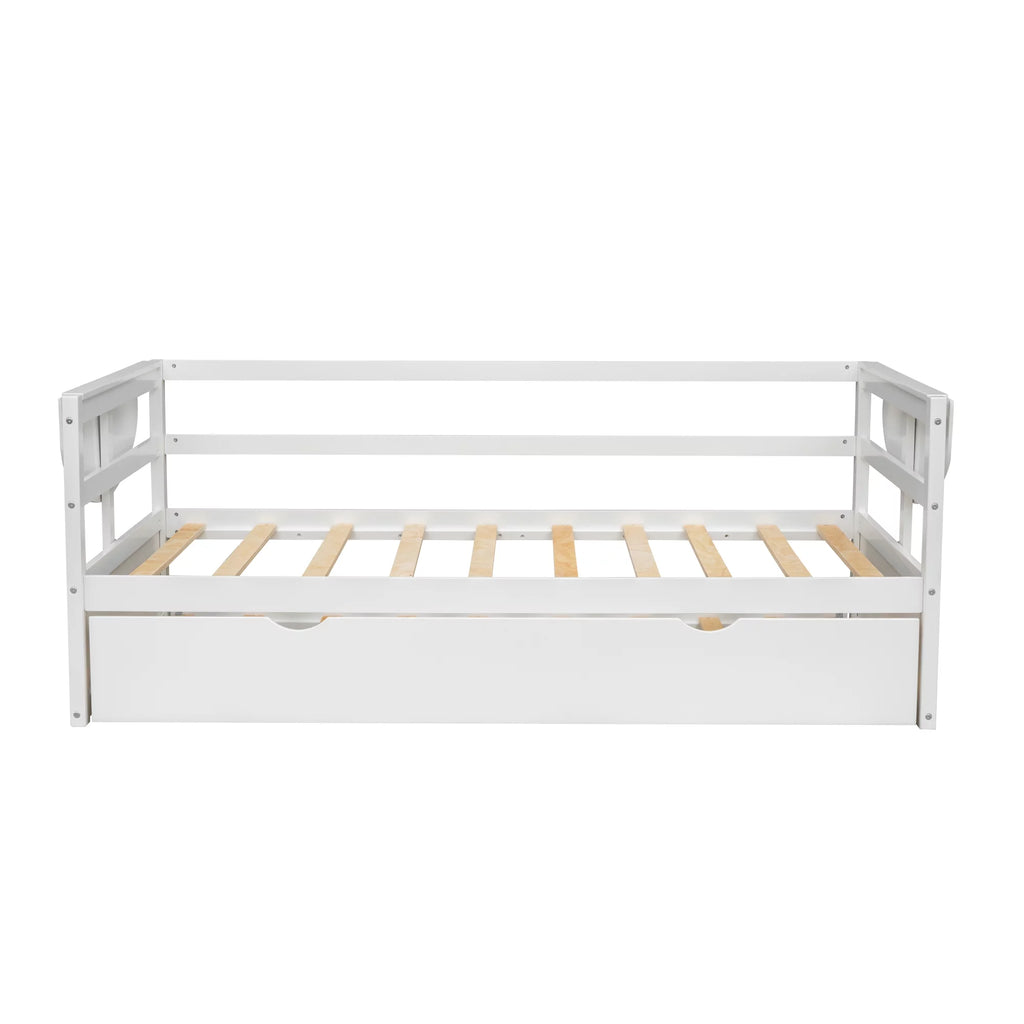 White Pine Wood Twin Size Daybed with Trundle E232971