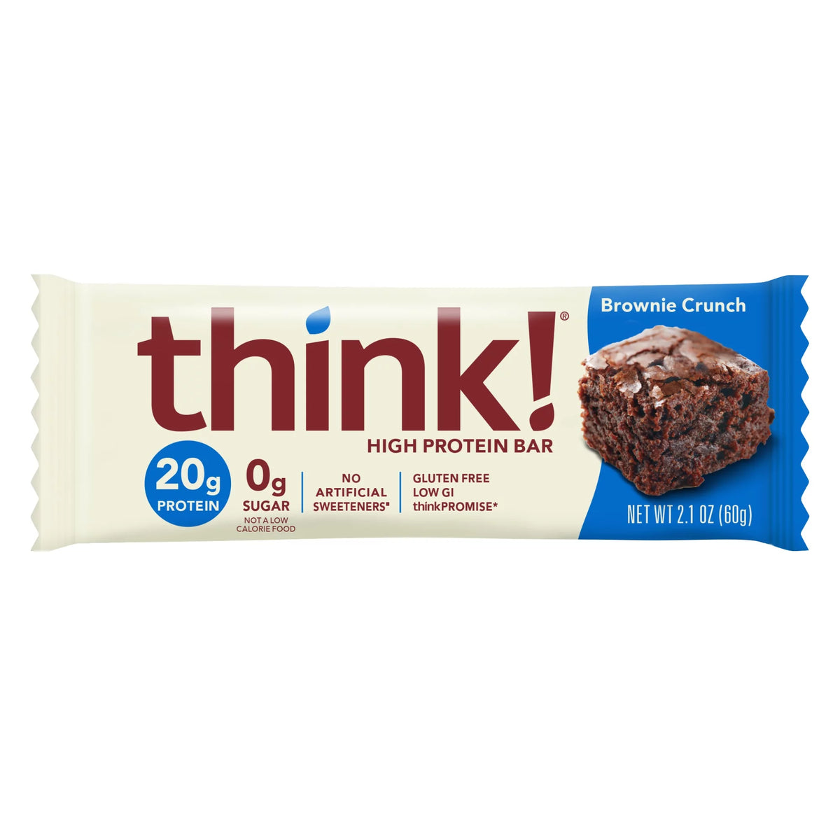 High Protein Bar, Brownie Crunch, 20g Protein, Gluten Free, 10 Count S9136