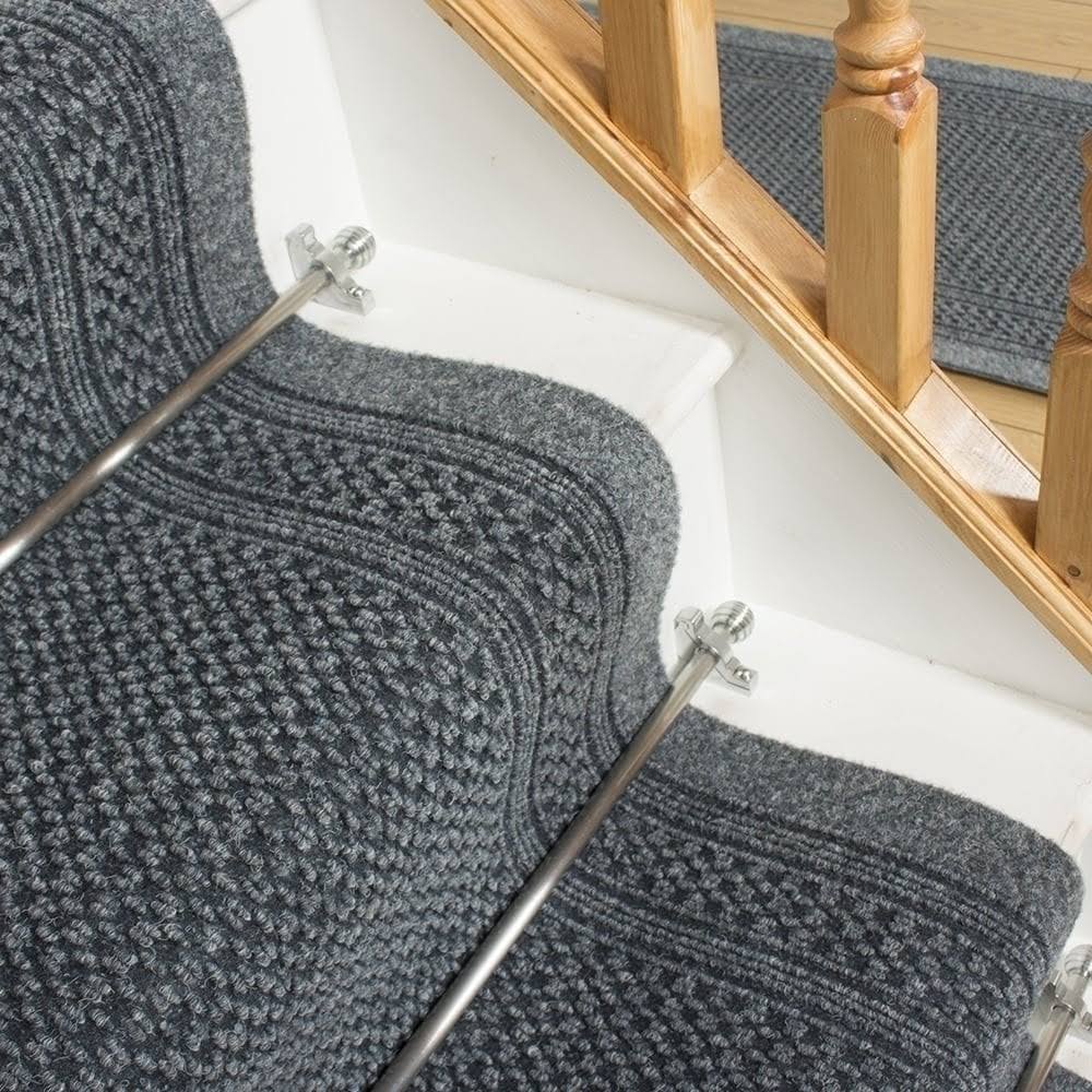 Aztec Gray Stair Carpet Runner I8491