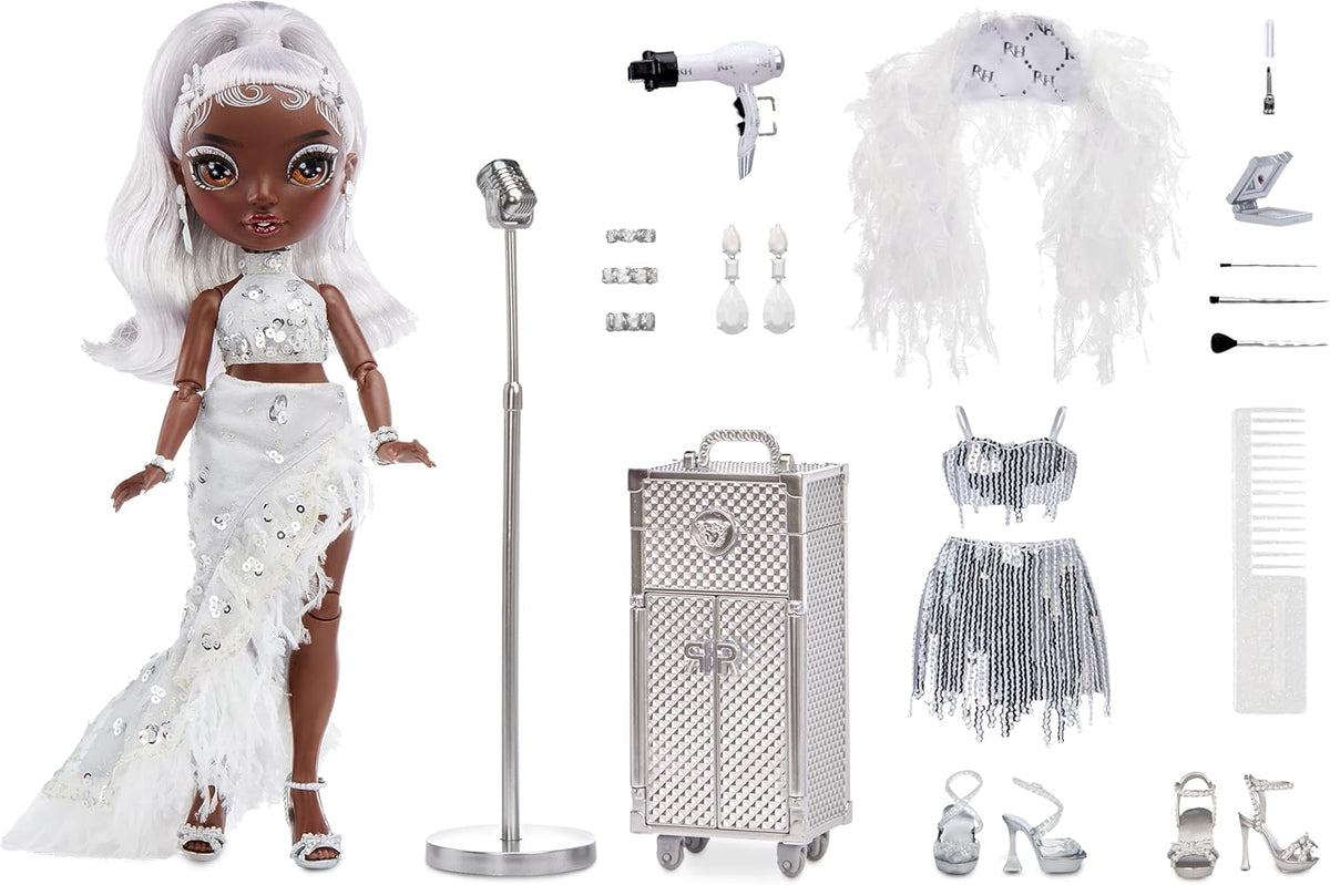 Rainbow High Posable Fashion Doll with 2 Designer Outfits & Vanity Playset J82992