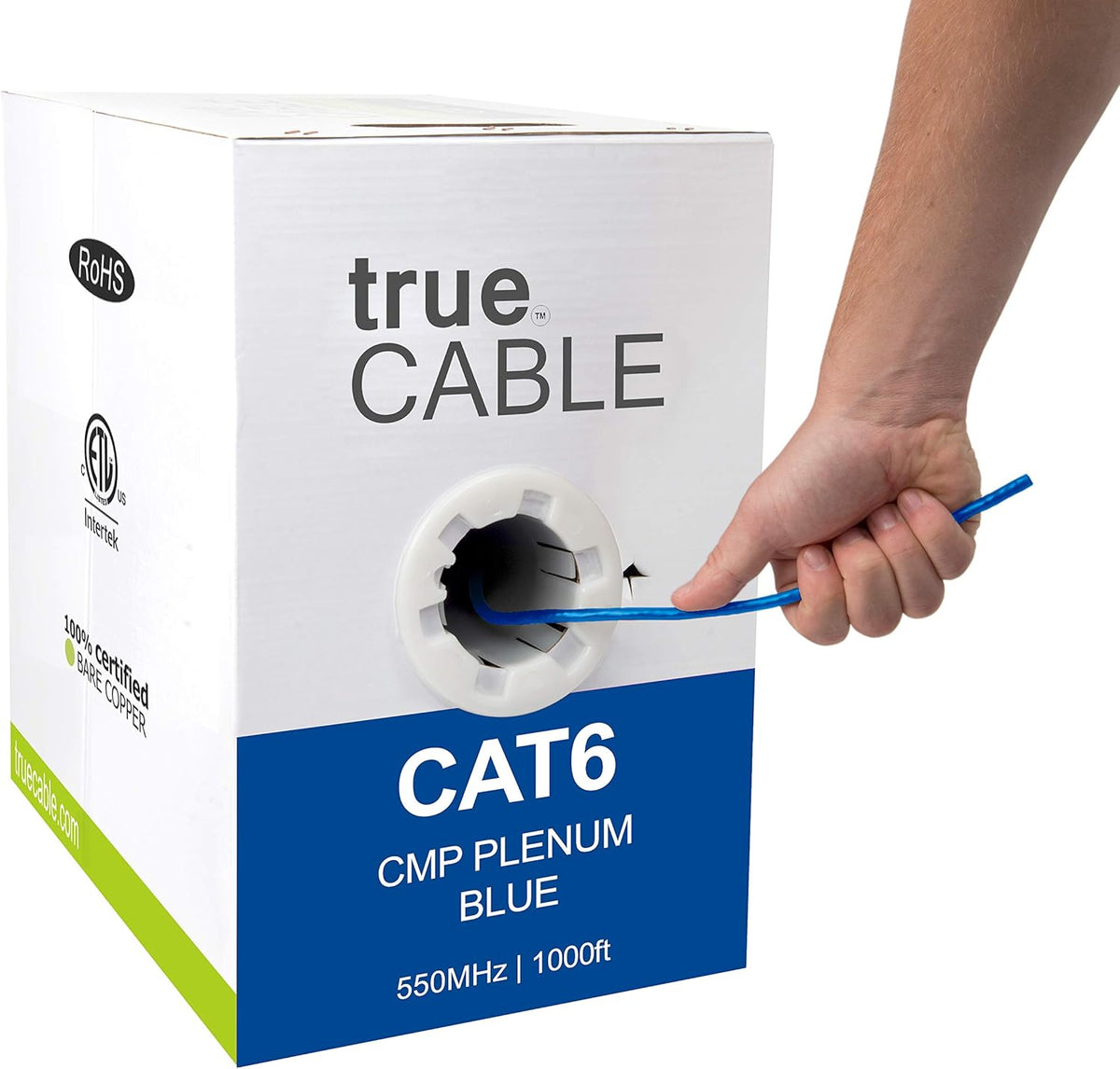 Red 1000ft Cat6 Plenum Bare Copper Ethernet Cable H5812