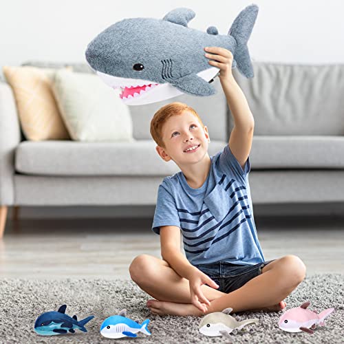 18 Inch Plush Shark Stuffed Animal with 4 Breeds W653702