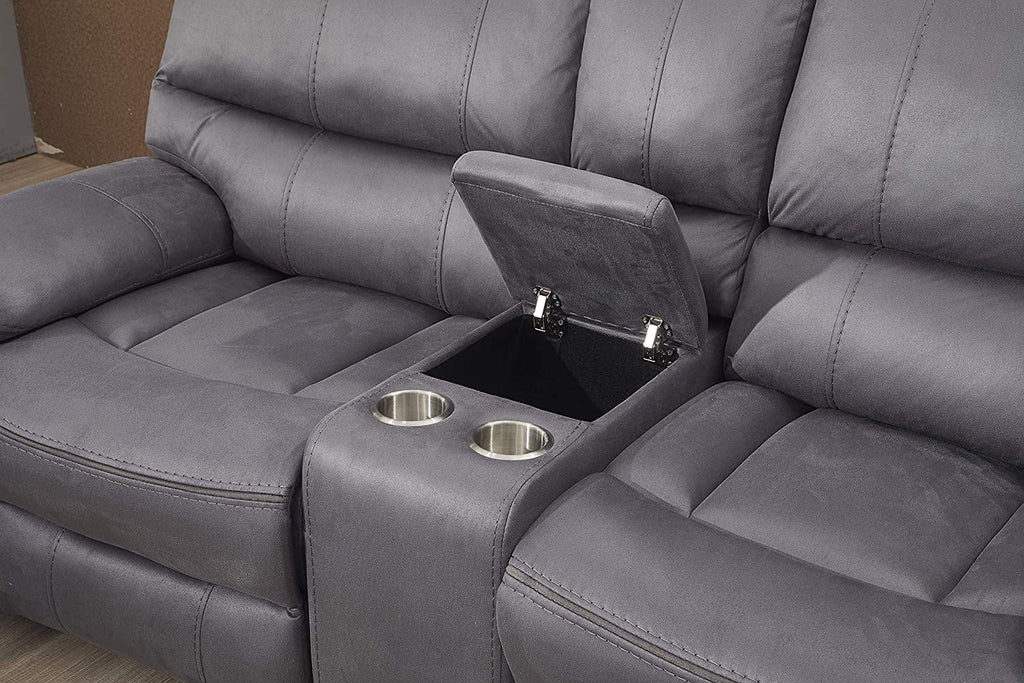 Microfiber Reclining Sofa and Loveseat Z549130