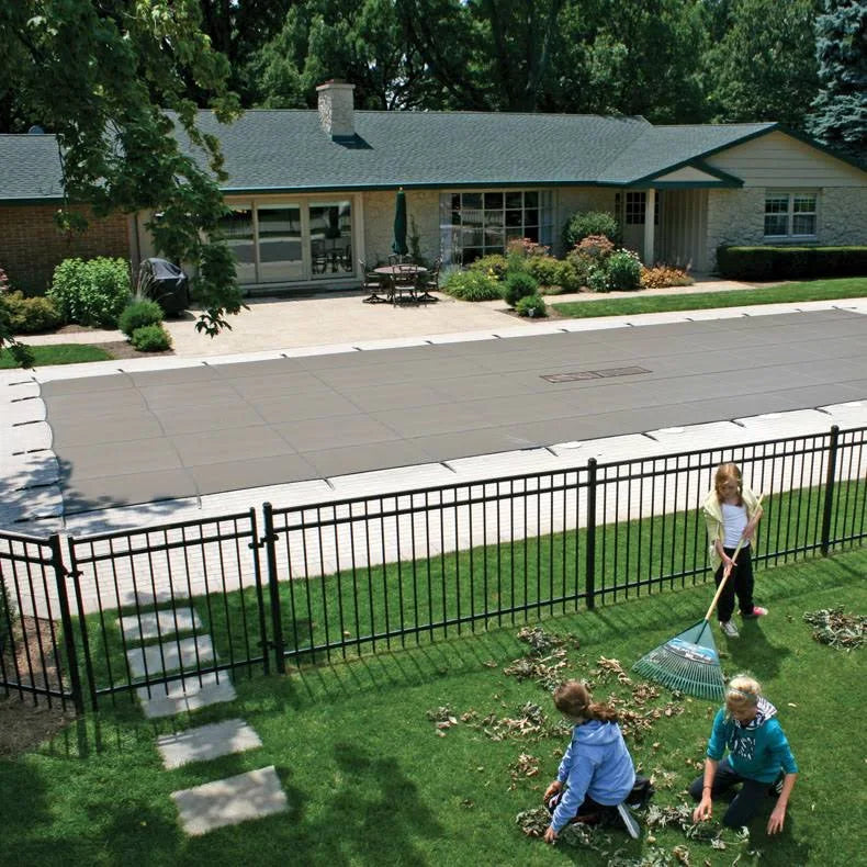 Solid Safety Cover for 16X38 ft Rectangular Pool, Blue B92464