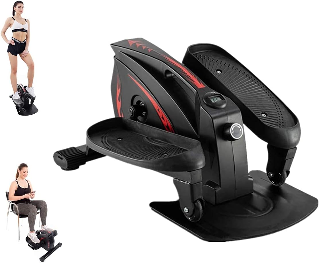 Mini Elliptical Machine Under Desk with Display Monitor and Adjustable Resistance H88514