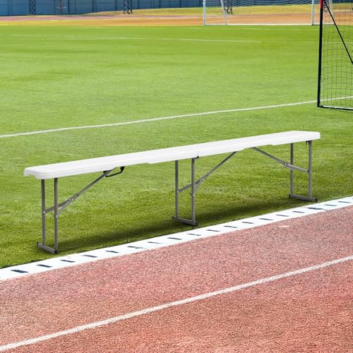 White 6ft Folding Plastic Bench B2756