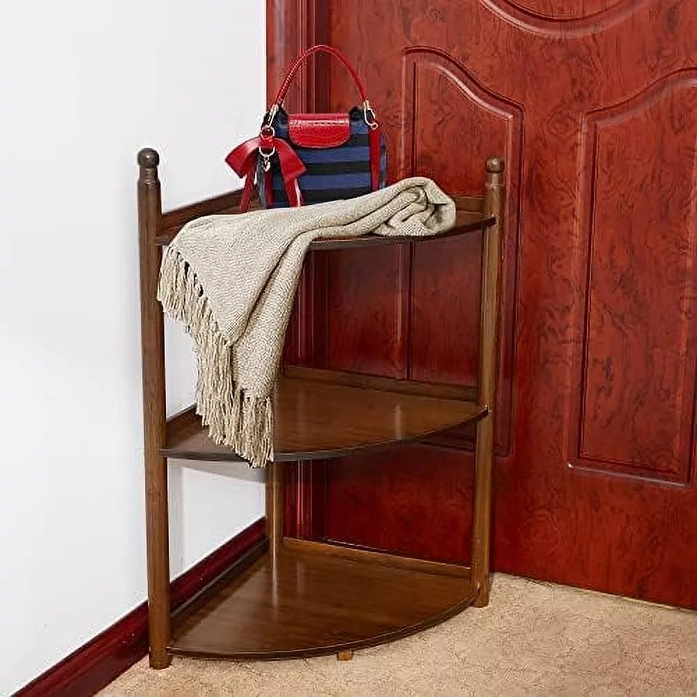 3 Tier Corner Shelf Freestanding 29 Inch Q2523