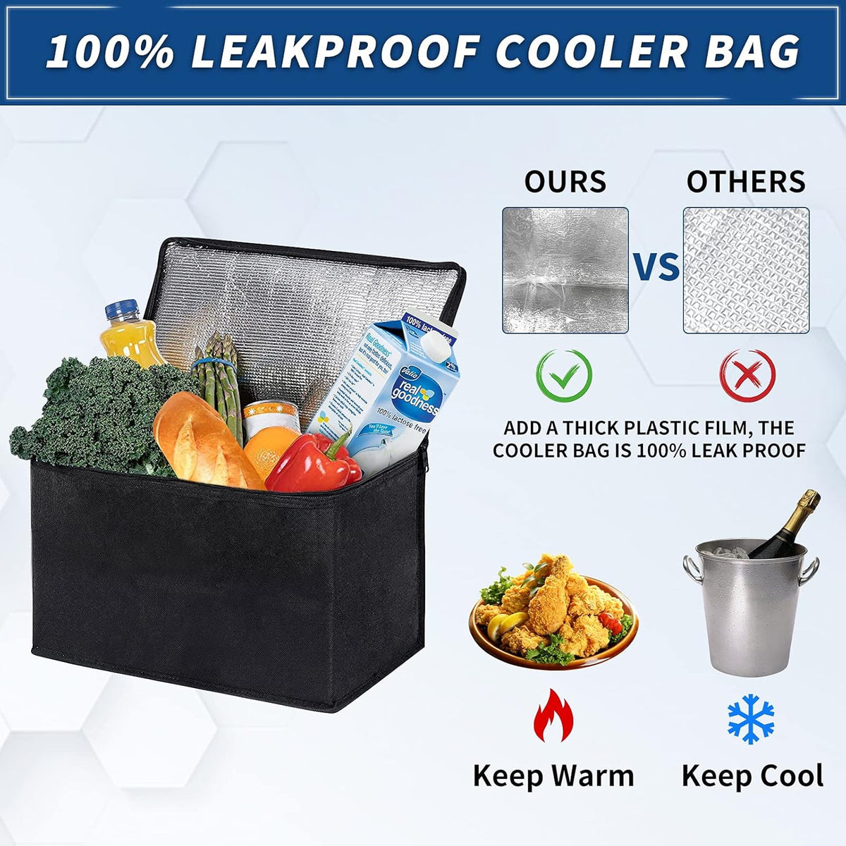 Waterproof Car Trunk Storage Organizer with Insulated Leakproof Cooler Bag I1291