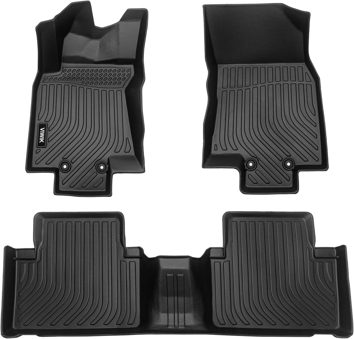 Black TPE Car Floor Mats Full Set Y691