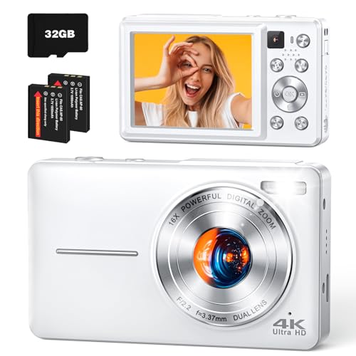64MP Autofocus Compact Digital Camera with 32GB Card (White) R109213