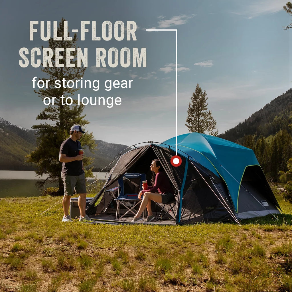 6-Person Dark Room Dome Camping Tent with Screen Room P448977