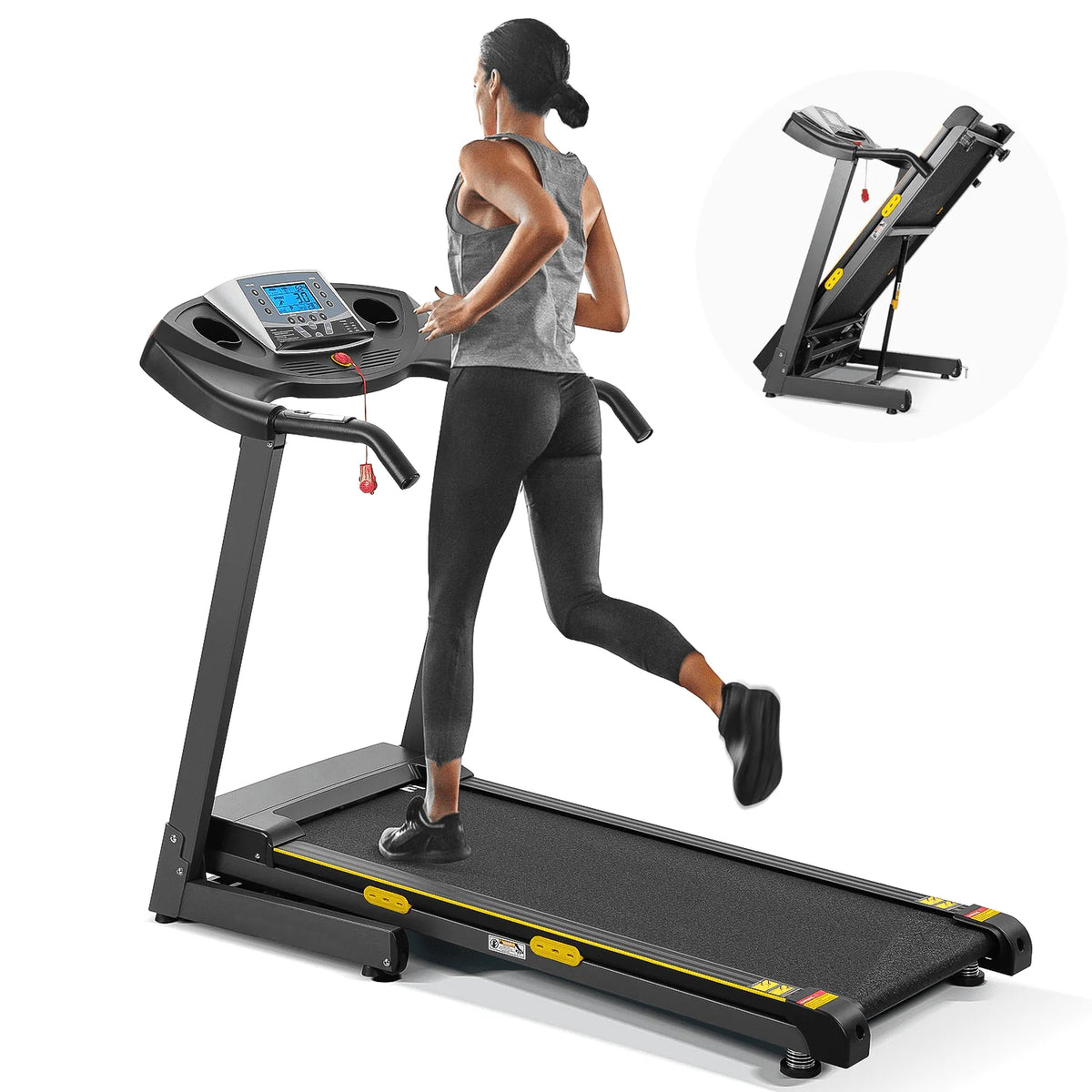 2.5HP Electric Folding Treadmill with 12-level Incline L7404