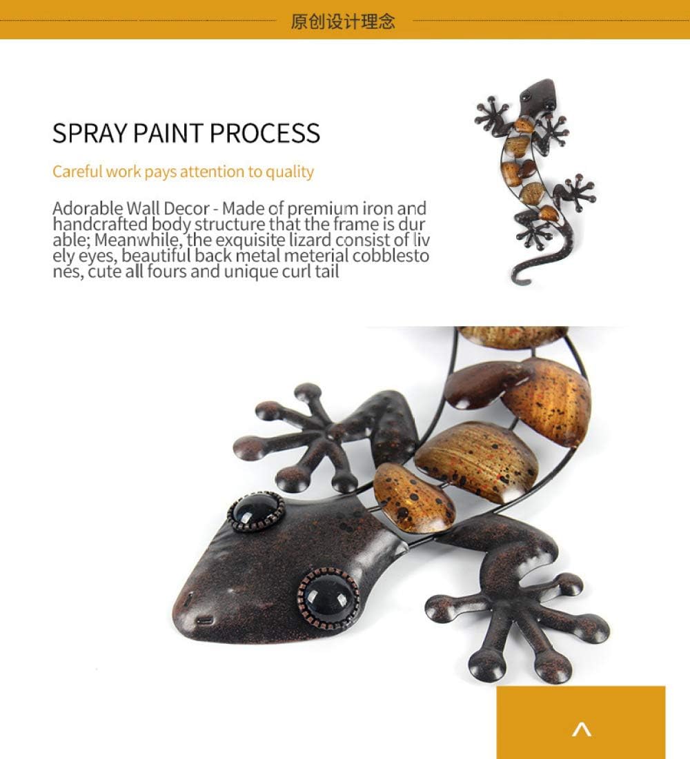 Metal Gecko Wall Statues (2 Pack) D41335
