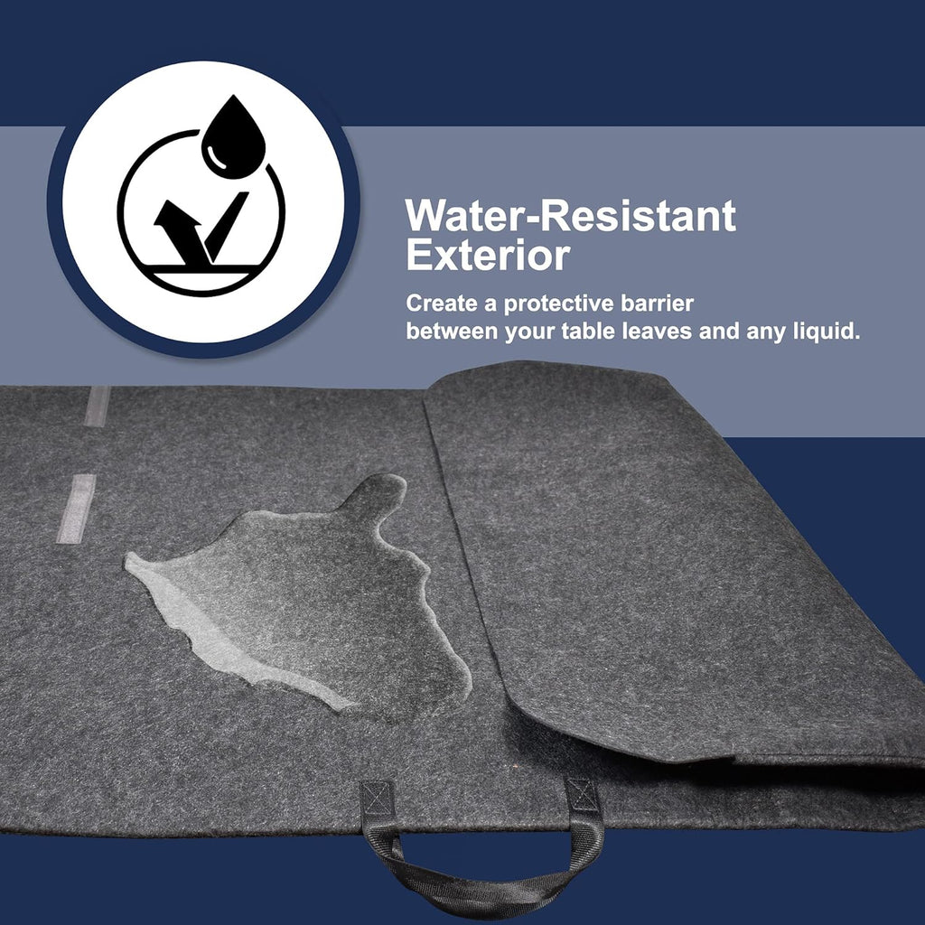 Felt Lined Dining Table Leaf Storage Bag with Handle, Gray D849