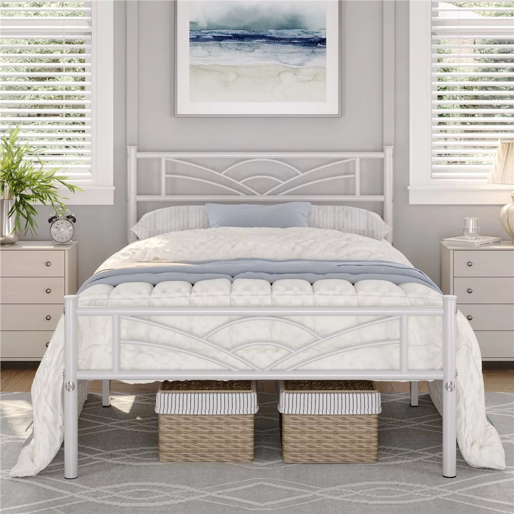 Queen Black Metal Bed B436