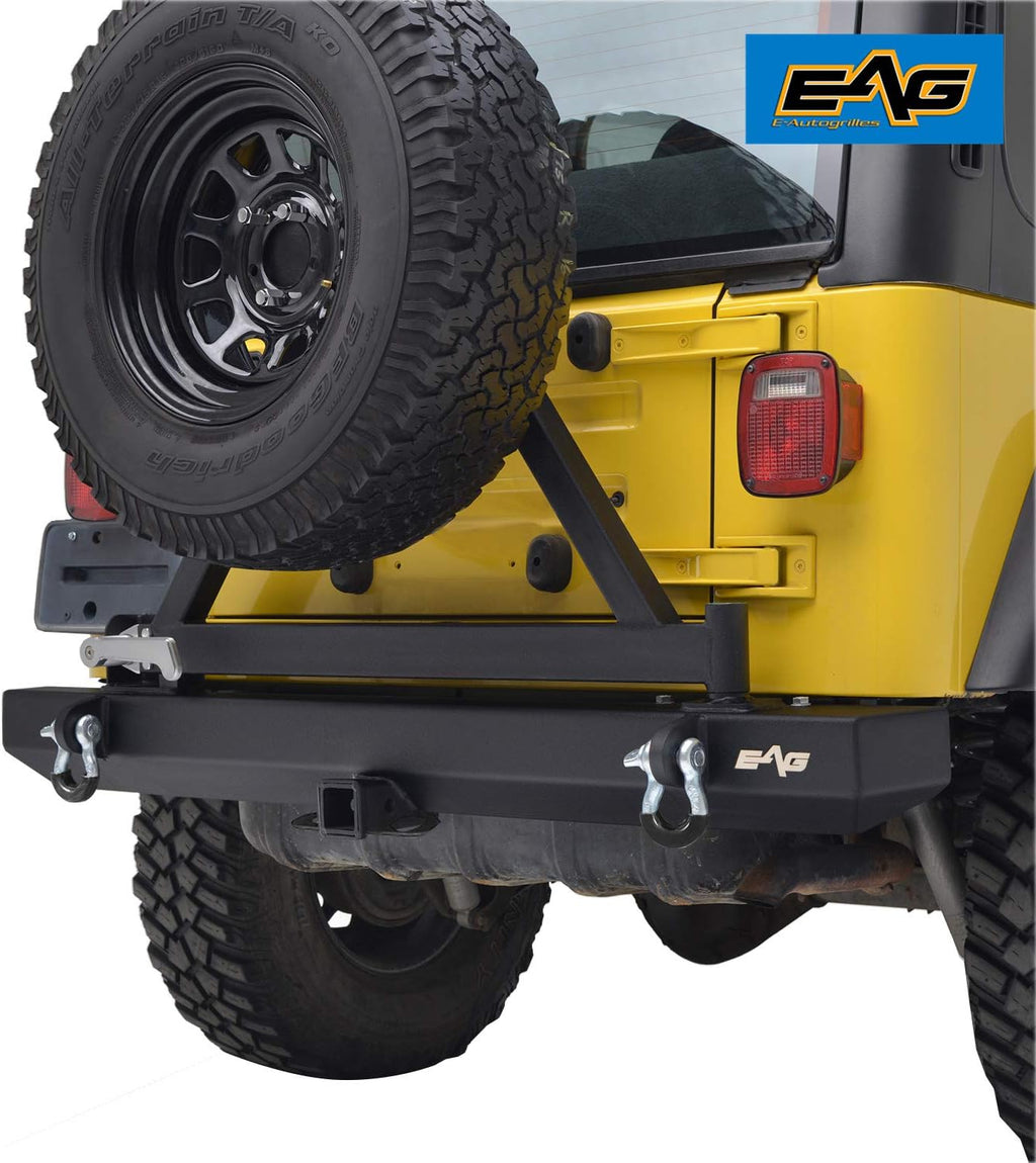 Rear Bumper with Tire Carrier and Hitch Receiver for Wrangler H5298