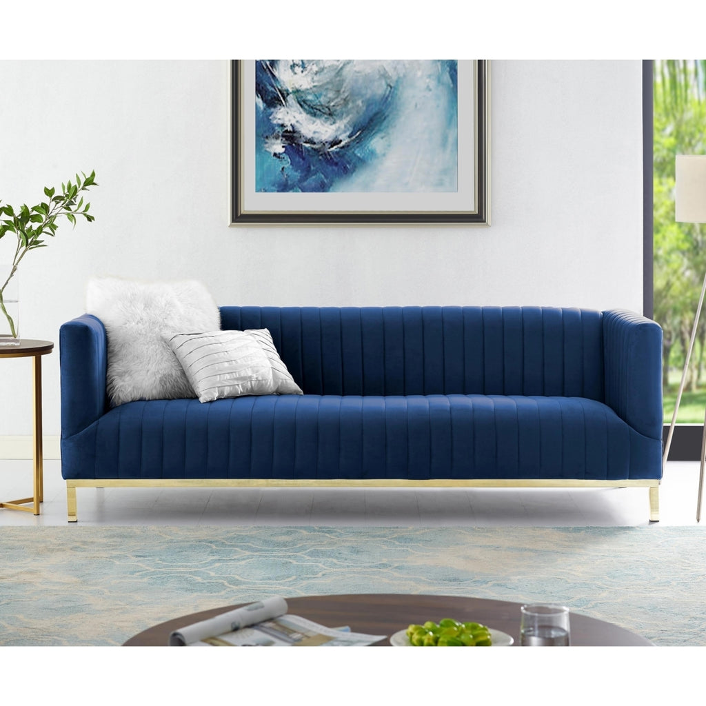 Velvet Tuxedo Sofa Y65912