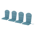 Water Resistant Fabric Adirondack Chair Cushions, Set of 4, Dark Teal W150